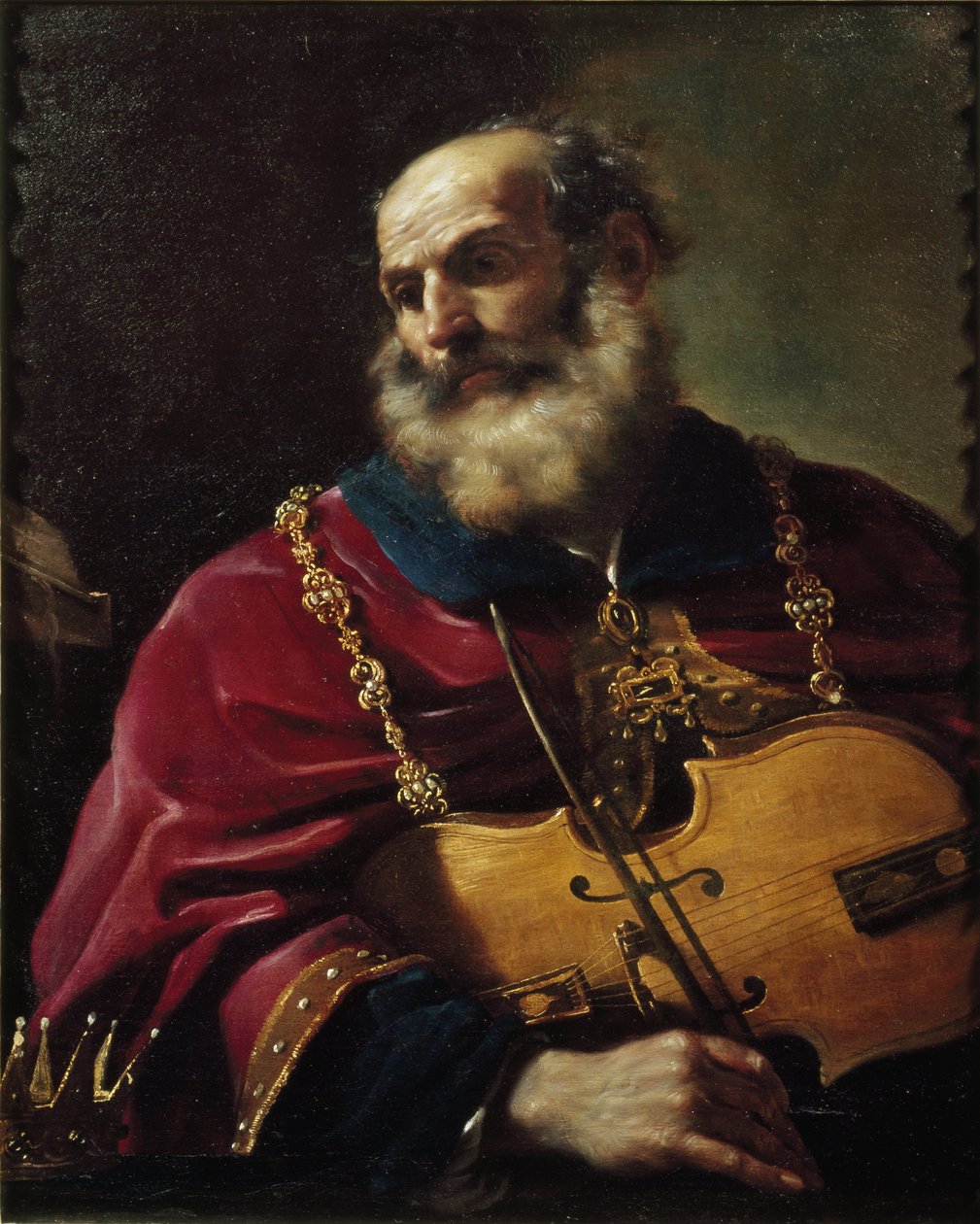 Król Dawid (olej na płótnie) autorstwa Guercino
