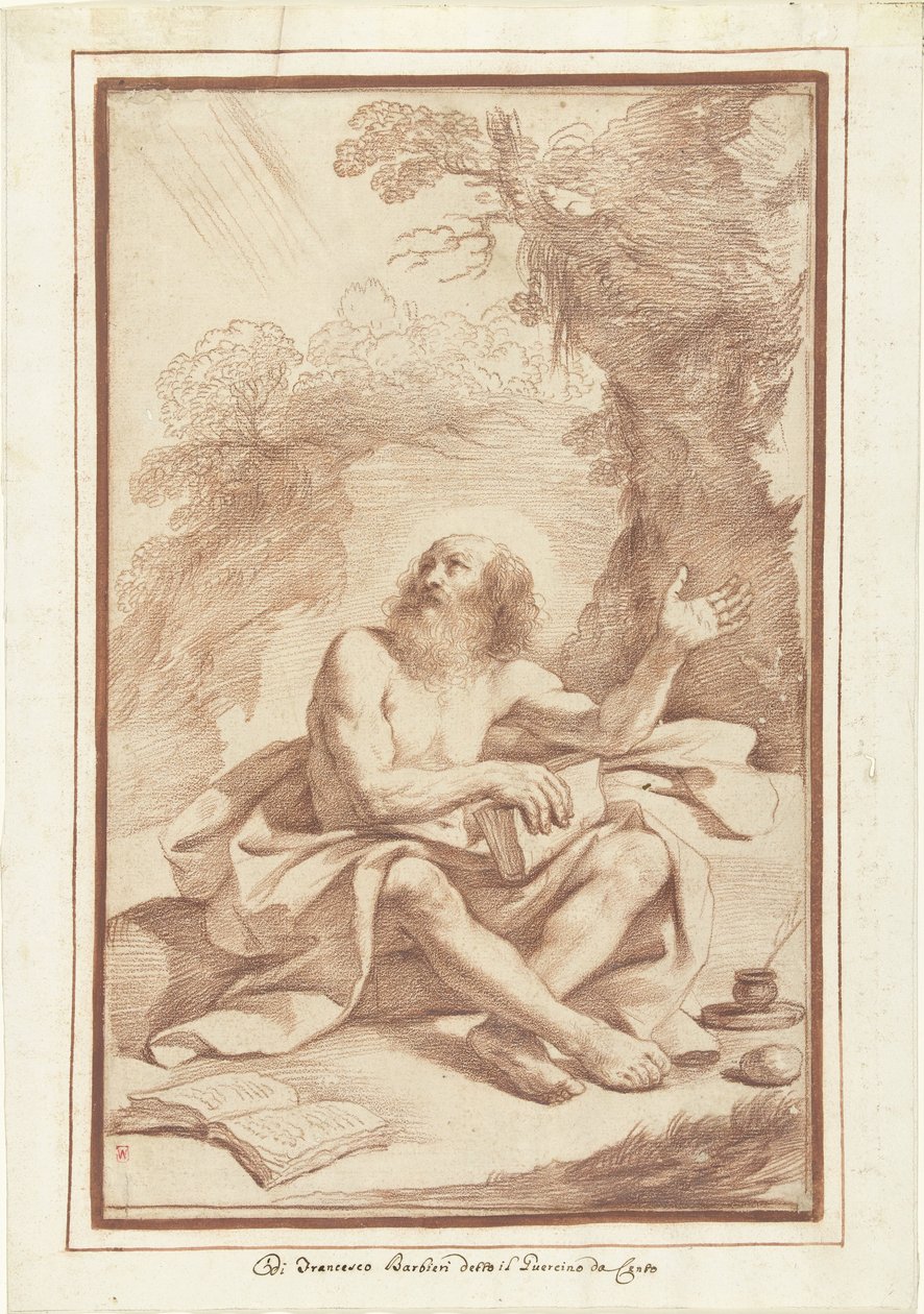 Święty Hieronim na pustyni autorstwa Guercino (attributed to)