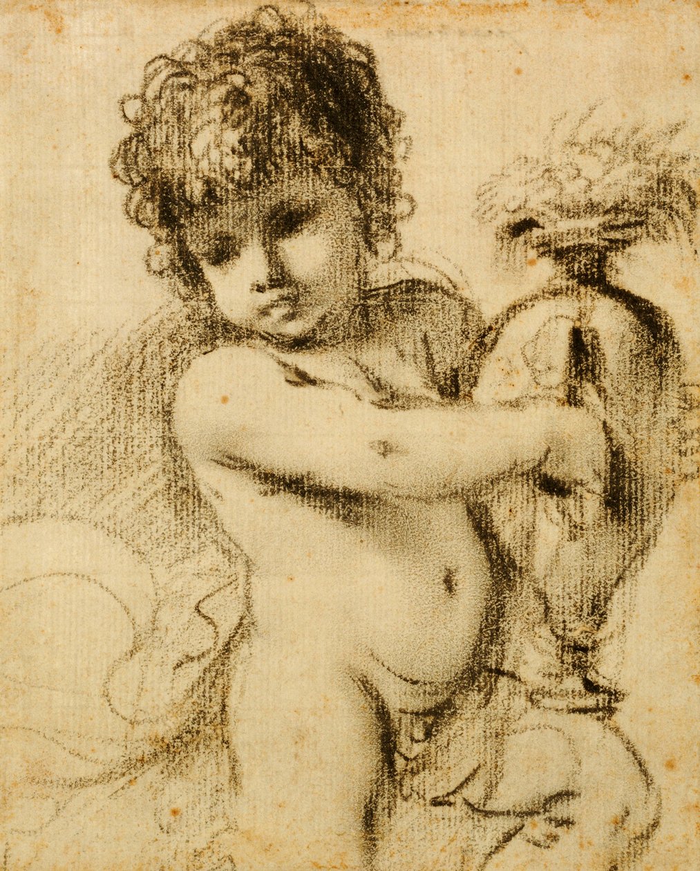 Putto z wazonem autorstwa Guercino
