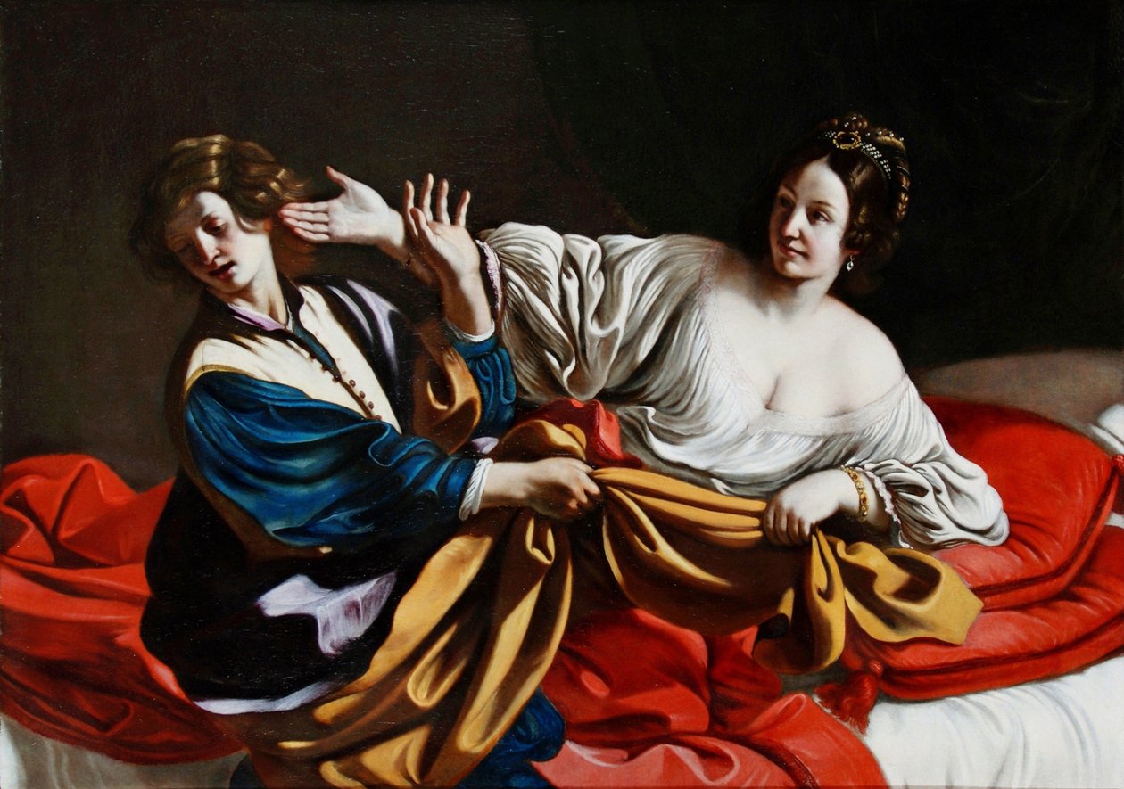 Żona Józefa i Potyfara, 1631 autorstwa Guercino