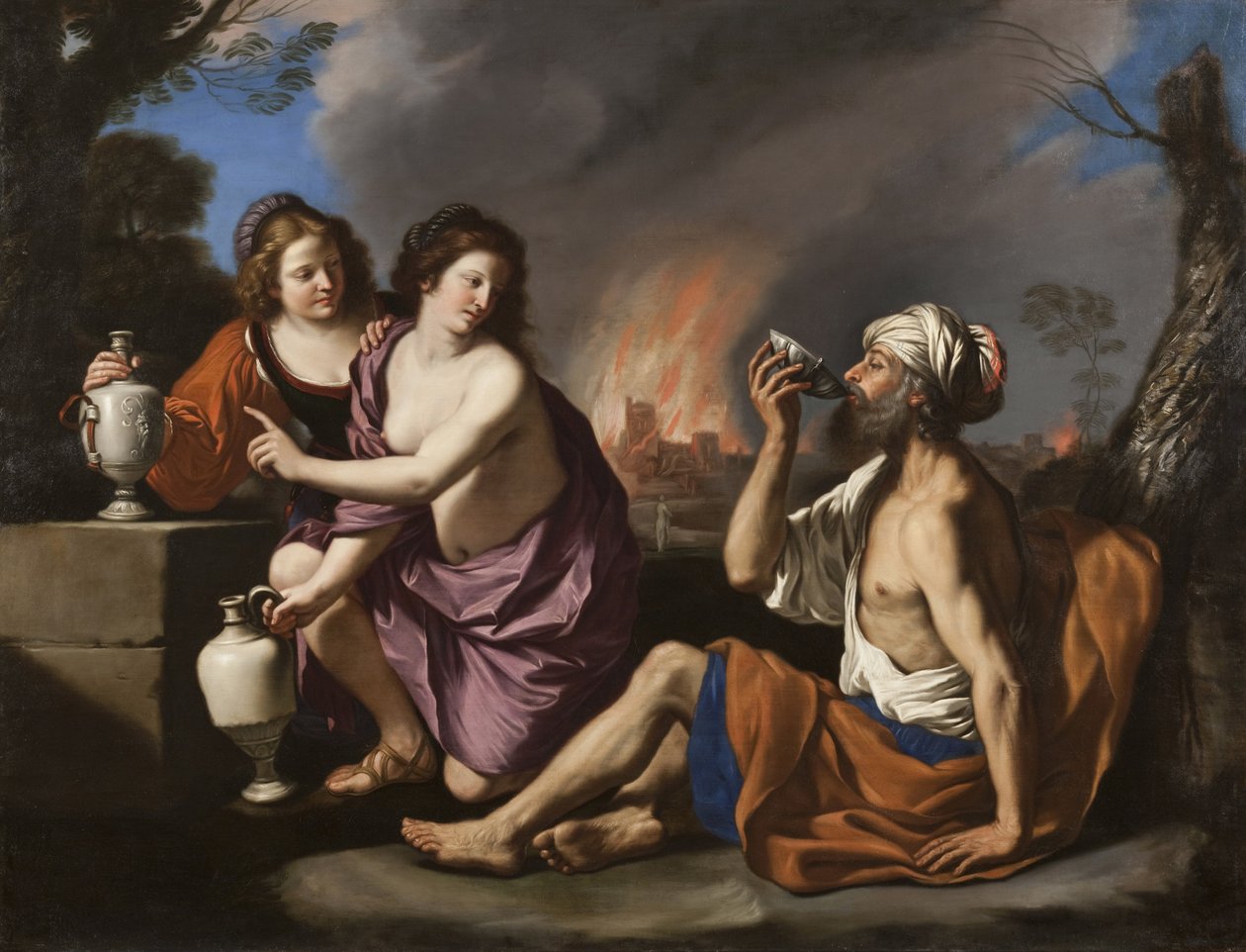 Lot i jego córki autorstwa Guercino