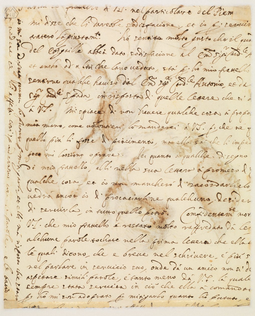 List z rękopisu autorstwa Guercino