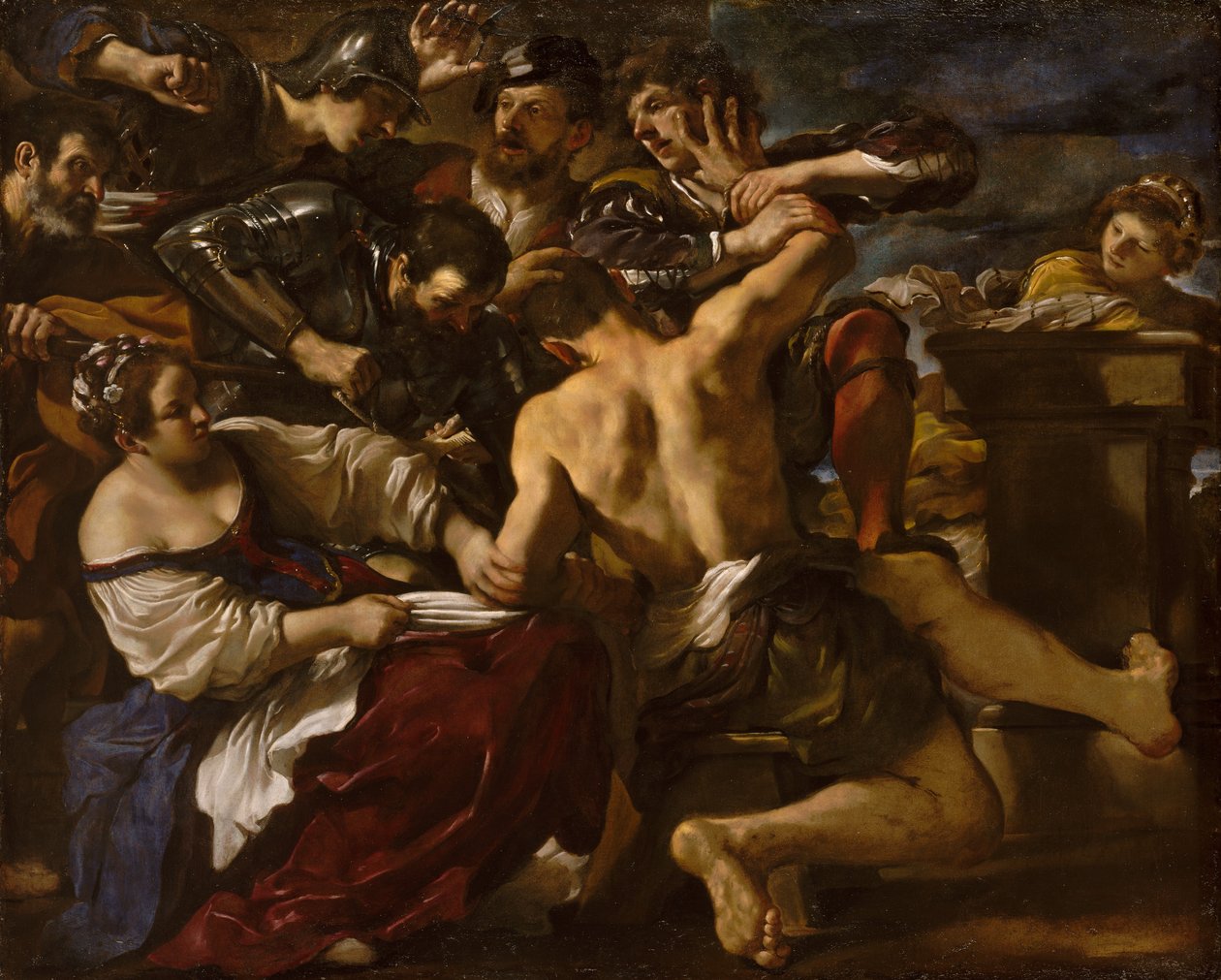 Samson pojmany przez Filistynów, 1619. autorstwa Guercino