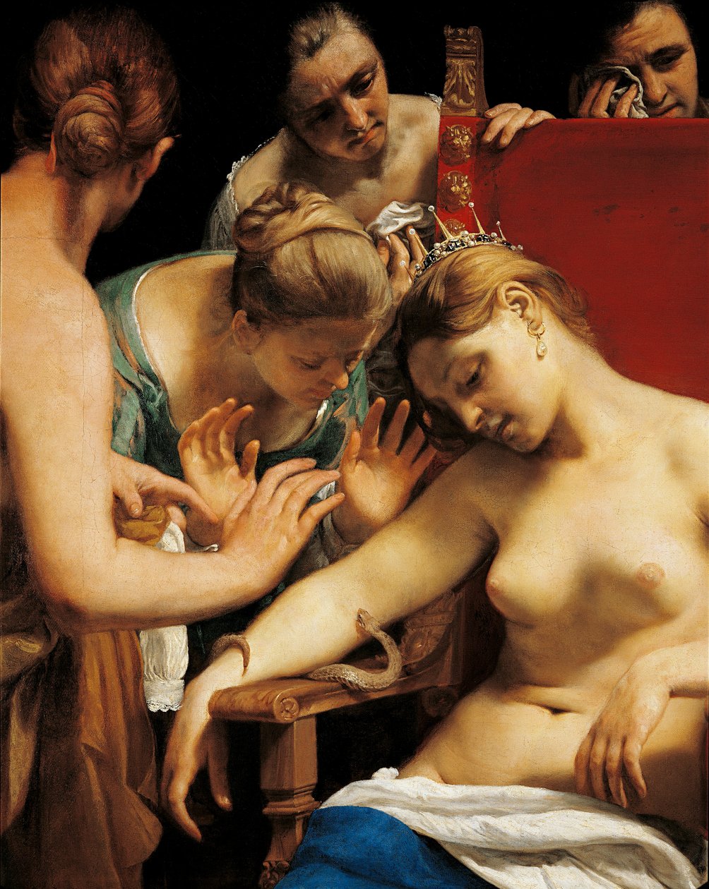 Śmierć Kleopatry (szczegół) autorstwa Guido Cagnacci
