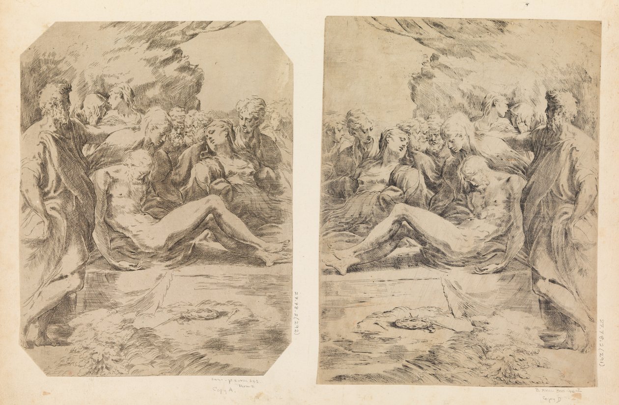 Złożenie do grobu, ca. 1595-1600. autorstwa Guido Reni