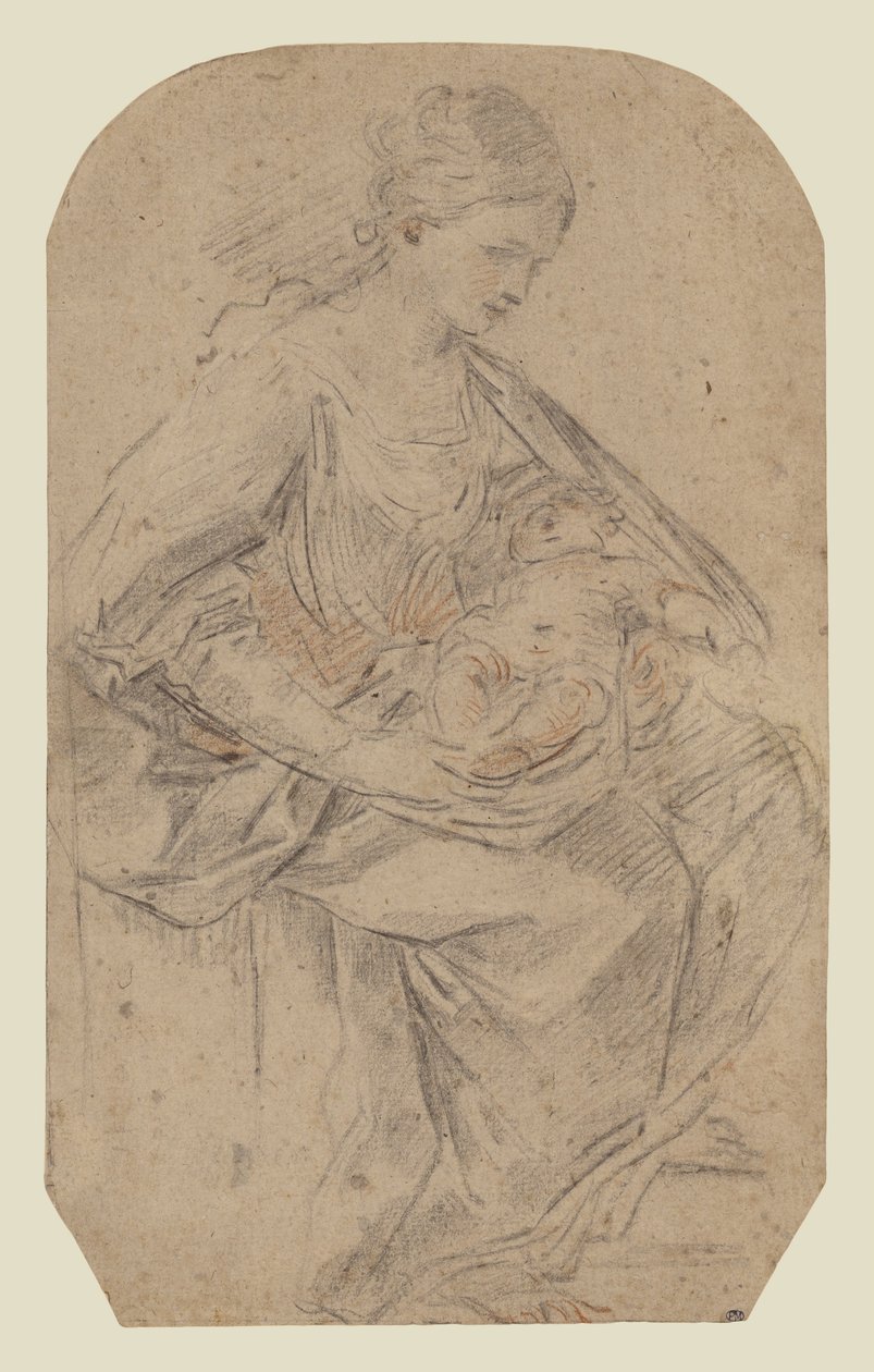 Szopka (recto); Kobieta w turbanie (verso) autorstwa Guido Reni