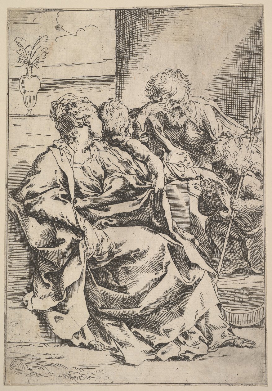 Święta Rodzina, ca. 1595-1600. autorstwa Guido Reni
