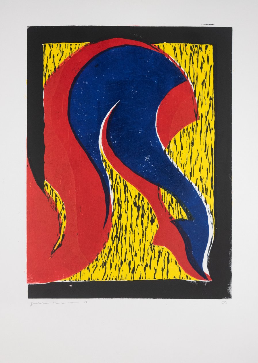 Nogi skrzyżowane N°1, 2019 (linoryt) autorstwa Guilherme Pontes