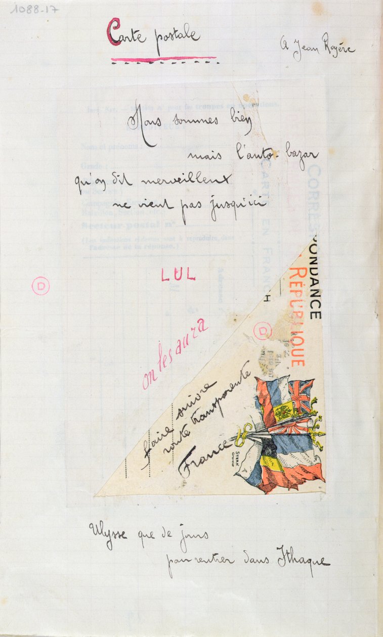 „Carte-Postale”, poemat poświęcony Jeanowi Royere
