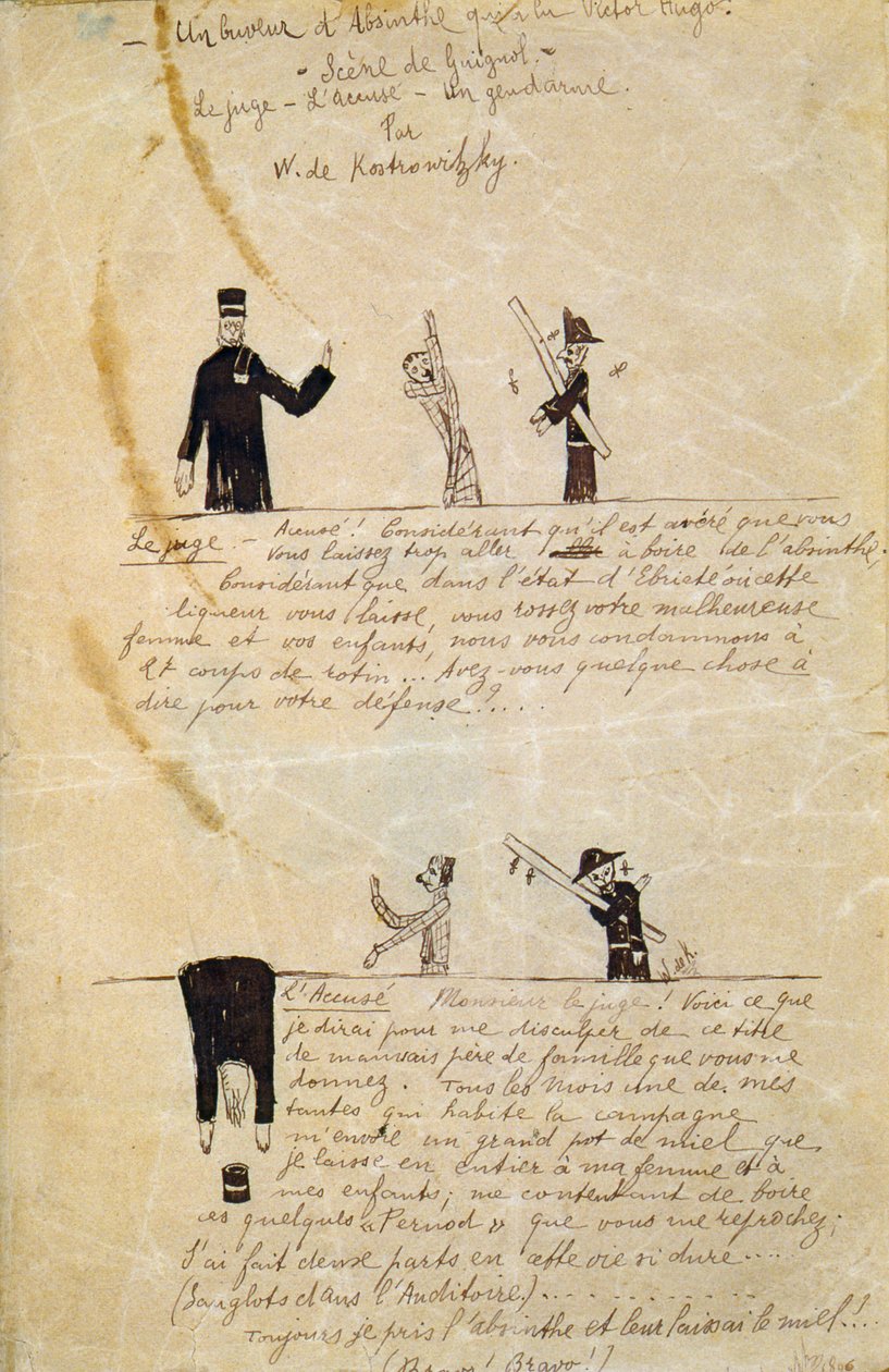 Absynt Wiktor Hugo, ok. 1895-1900. autorstwa Guillaume Apollinaire