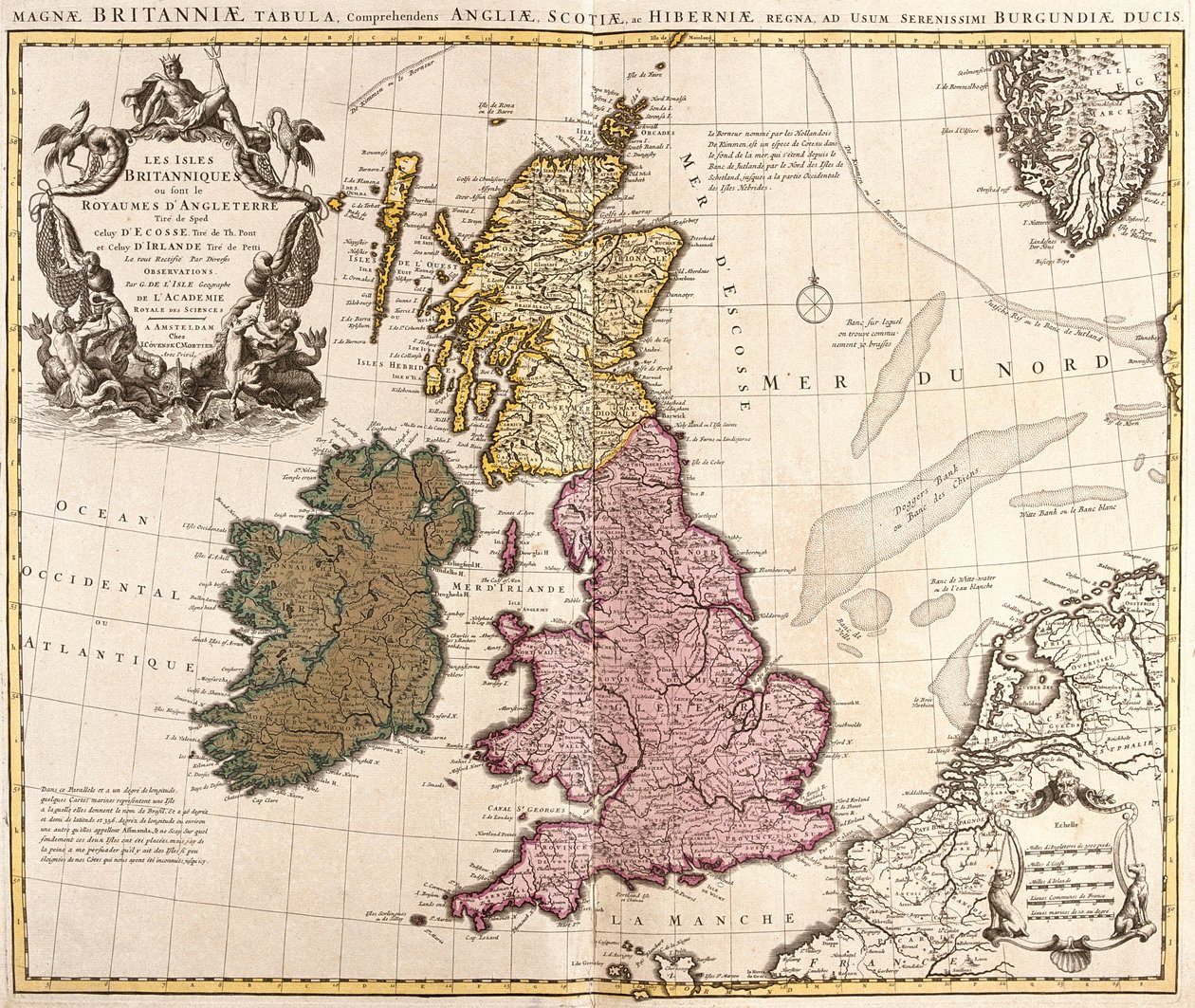 Wielka Brytania i Irlandia autorstwa Guillaume Delisle