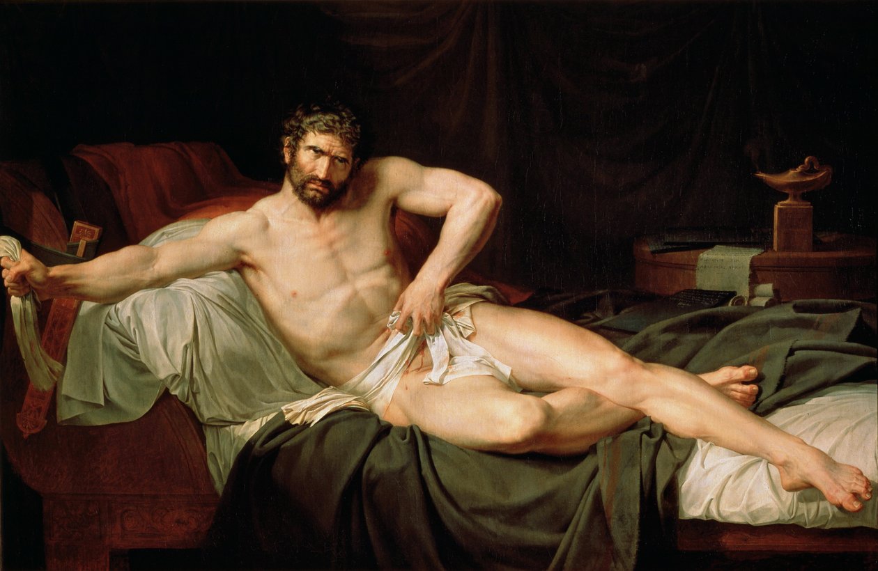 Cato z Utica, c1795 autorstwa Guillaume Lethiere