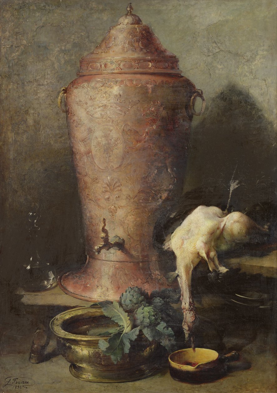 Martwa natura z fontanną, 1894 autorstwa Guillaume Romain Fouace