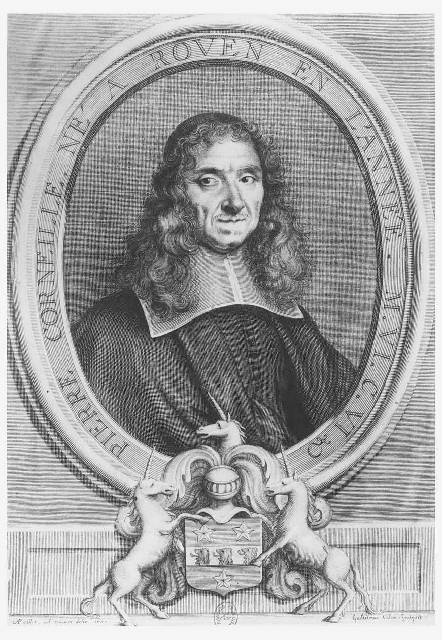 Pierre Corneille, 1663 autorstwa Guillelmus Vallet