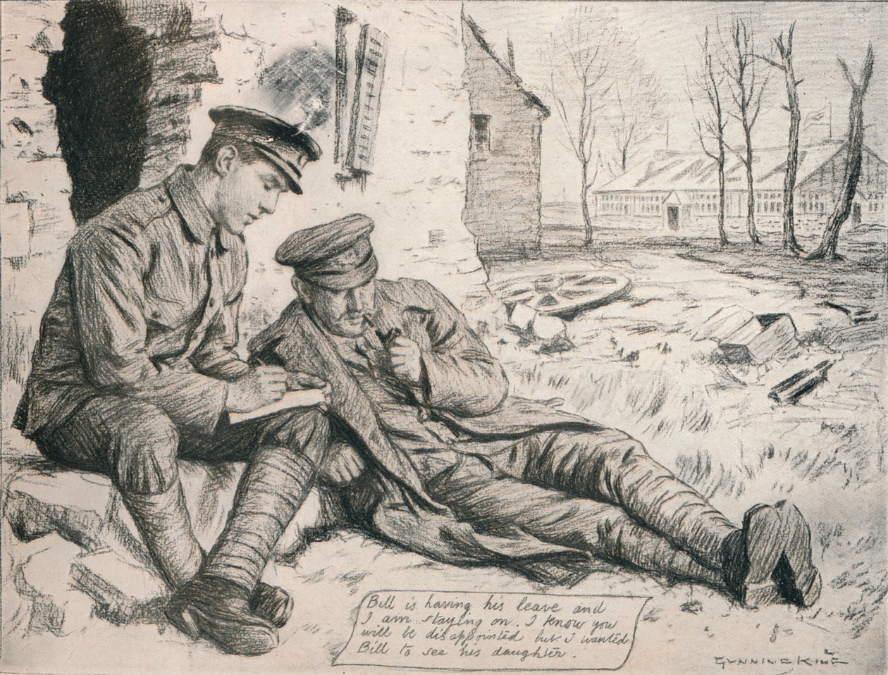 Dom listu, c1917, 1918 autorstwa Gunning King