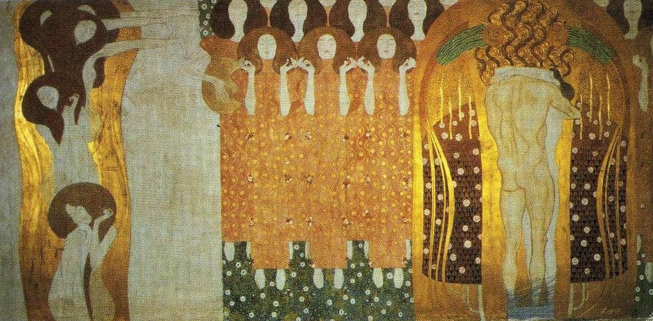Sztuka, chór i pocałunek autorstwa Gustav Klimt