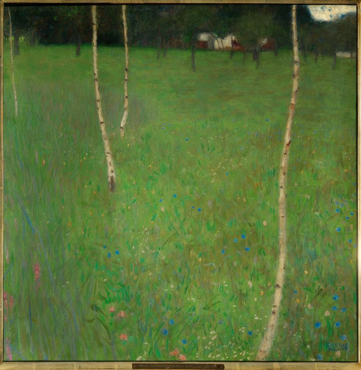 Dom wiejski z brzozami autorstwa Gustav Klimt