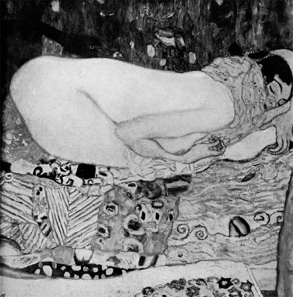 Bildnis Ria Munk Grecka mitologiczna postać Leda (z opowieści o Leda i łabędzie). autorstwa Gustav Klimt