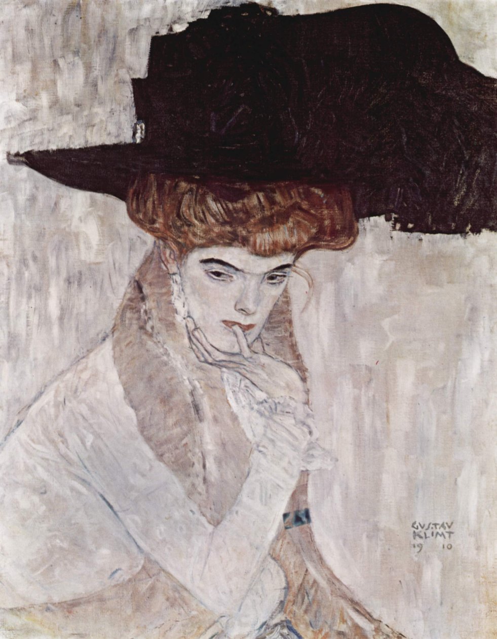 Czarny kapelusz autorstwa Gustav Klimt