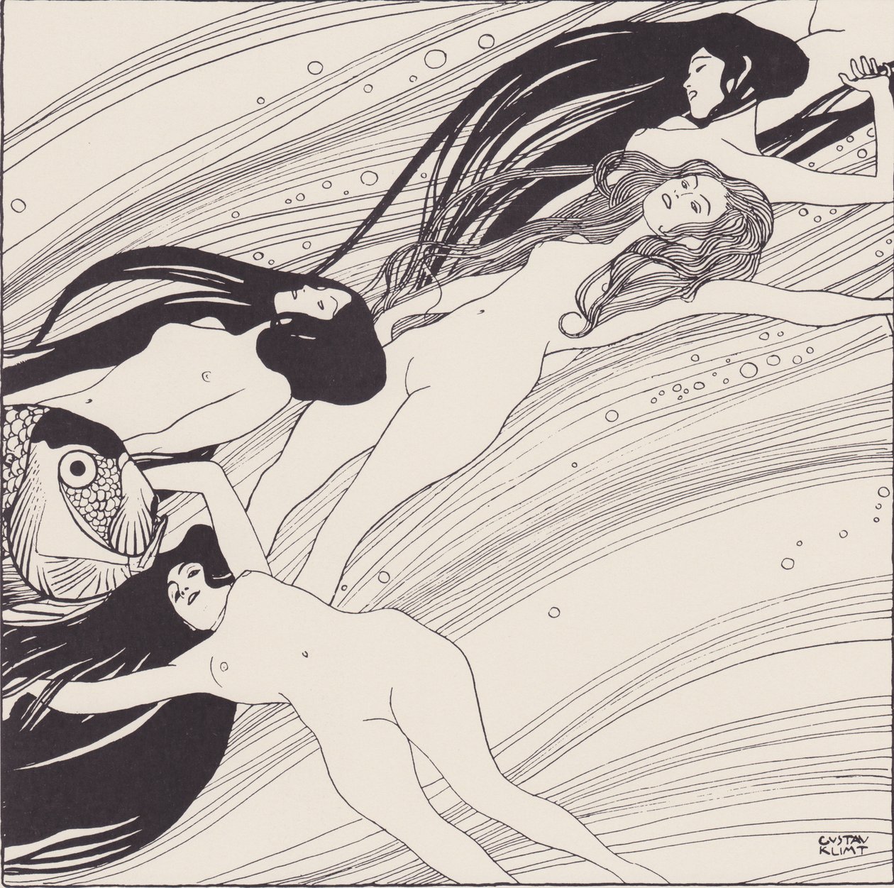 Rybia krew autorstwa Gustav Klimt