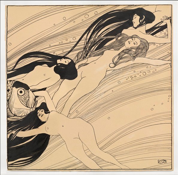 Rybi krew autorstwa Gustav Klimt
