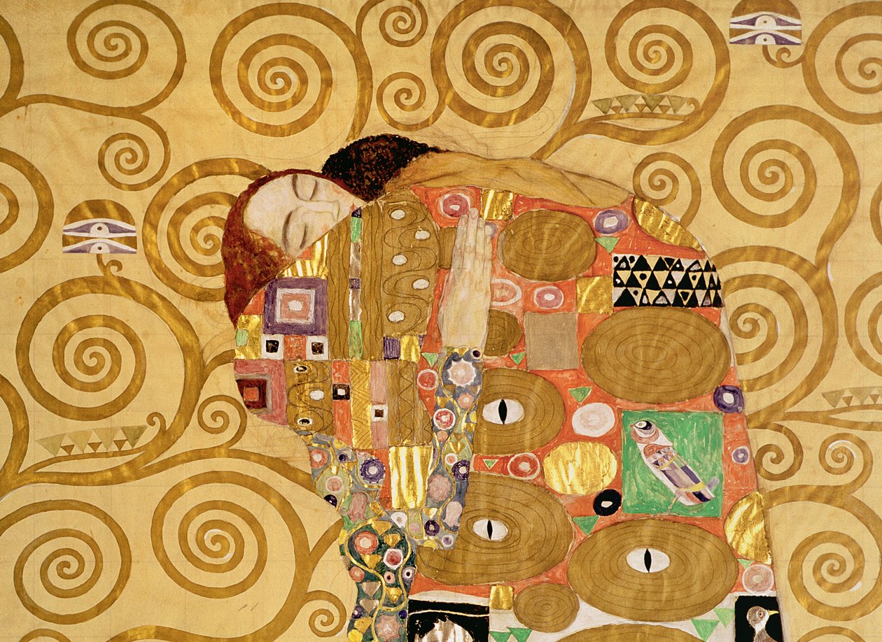 Fulfillment (Stoclet Frieze) c.1905-09 (tempera, wc) (detal 65884) autorstwa Gustav Klimt