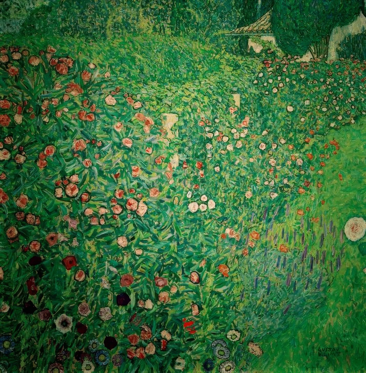 Włoski krajobraz ogrodowy autorstwa Gustav Klimt