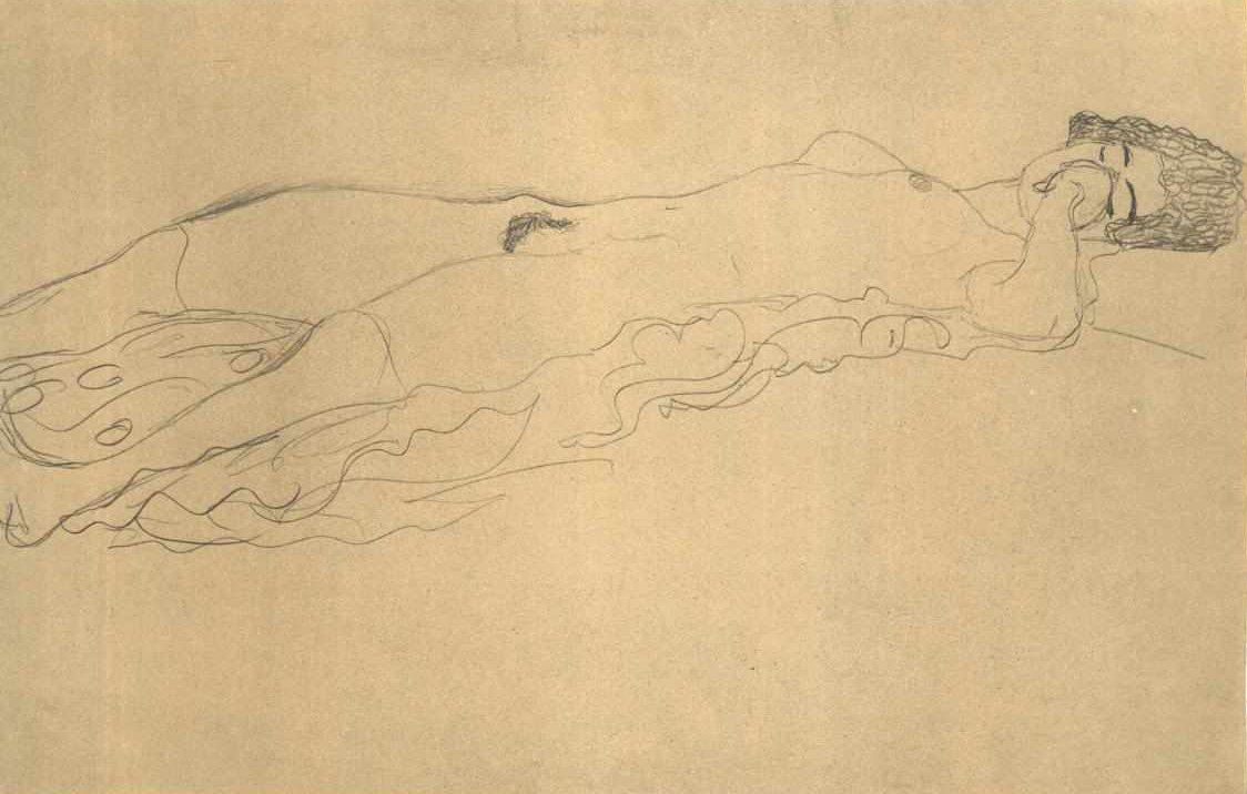 Akt kłamstwa na prawo autorstwa Gustav Klimt