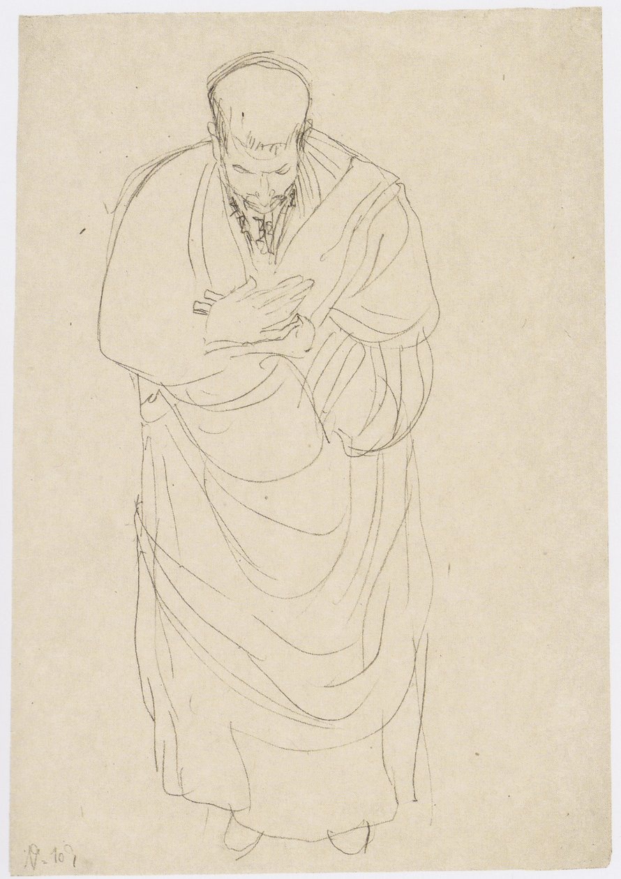 Mężczyzna z kłaniającą się togą autorstwa Gustav Klimt