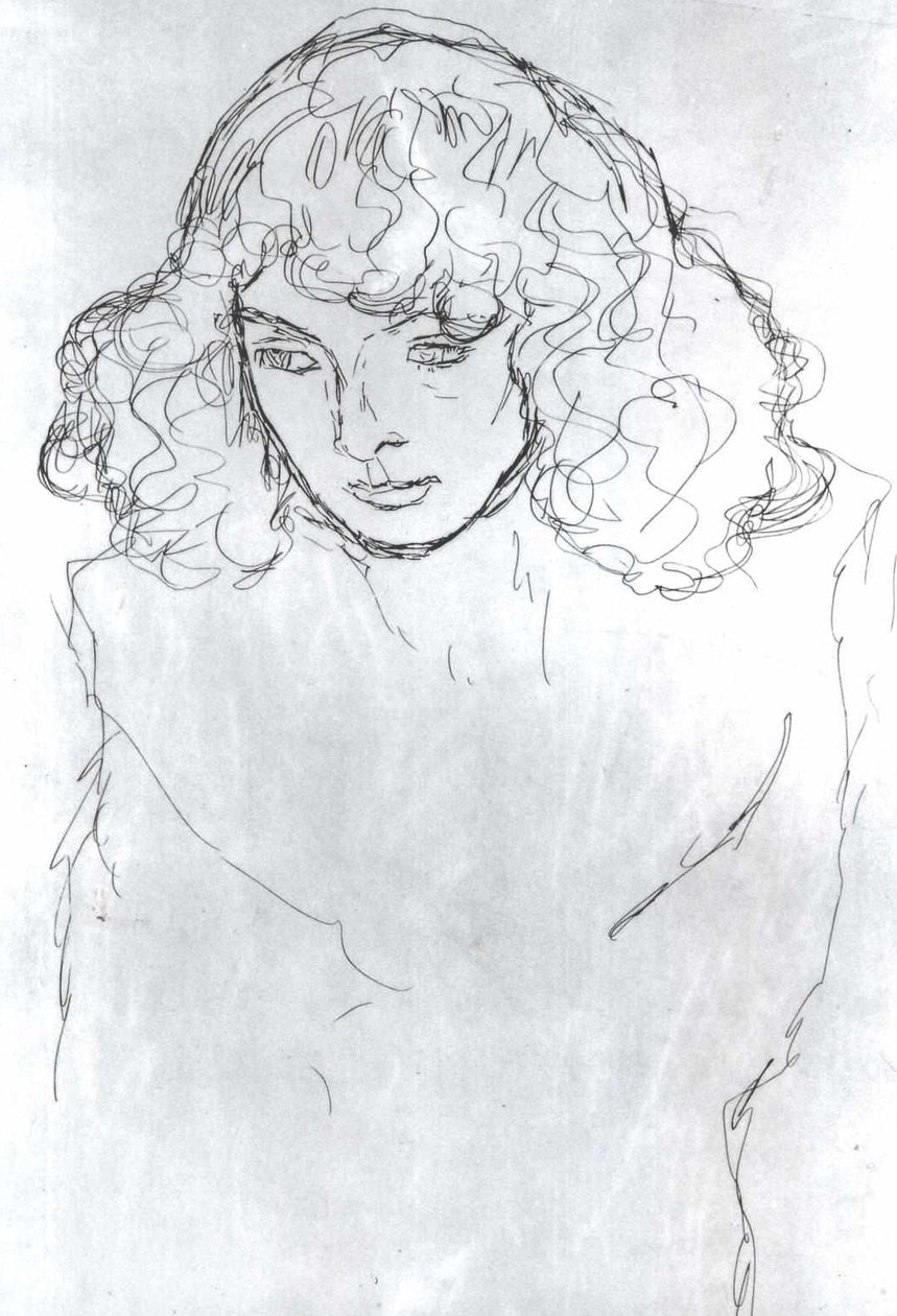 Głowa dziewczyny autorstwa Gustav Klimt