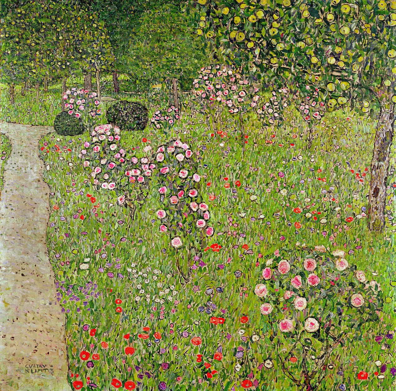 د rosespoli سره باغ autorstwa Gustav Klimt