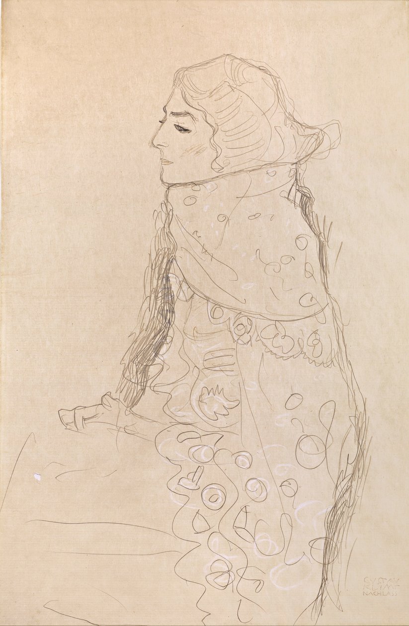 Siedząca kobieta autorstwa Gustav Klimt