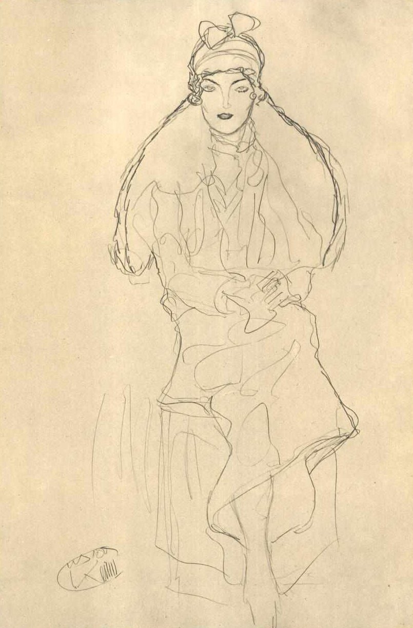 Siedzi z przodu autorstwa Gustav Klimt
