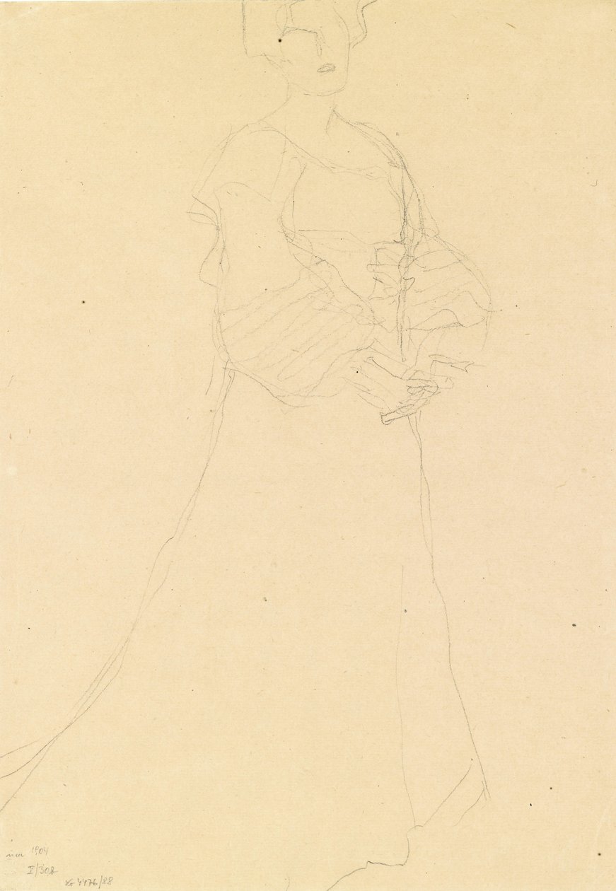 Stojąca pani po prawej autorstwa Gustav Klimt