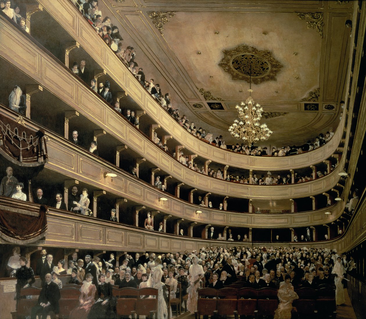 Audytorium Starego Teatru Zamkowego, 1888 autorstwa Gustav Klimt