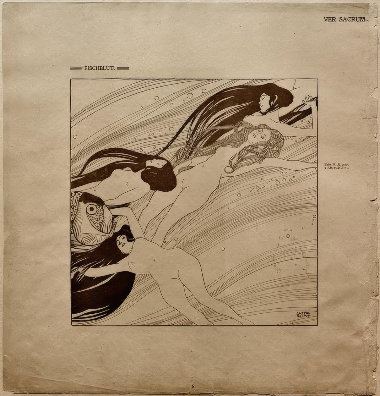 Ver Sacrum 1898, Fischblut / G. Klimt autorstwa Gustav Klimt