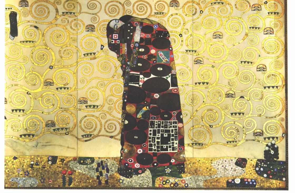 Szablon pracy dla Fryz Stoclet - Embrace autorstwa Gustav Klimt
