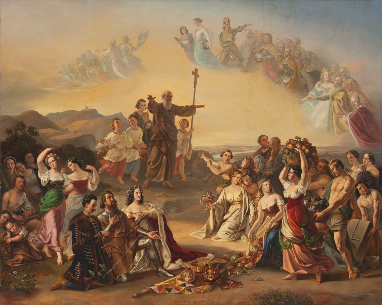 Święty Severin błogosławi kraj Austrii autorstwa Gustav Dittenberger