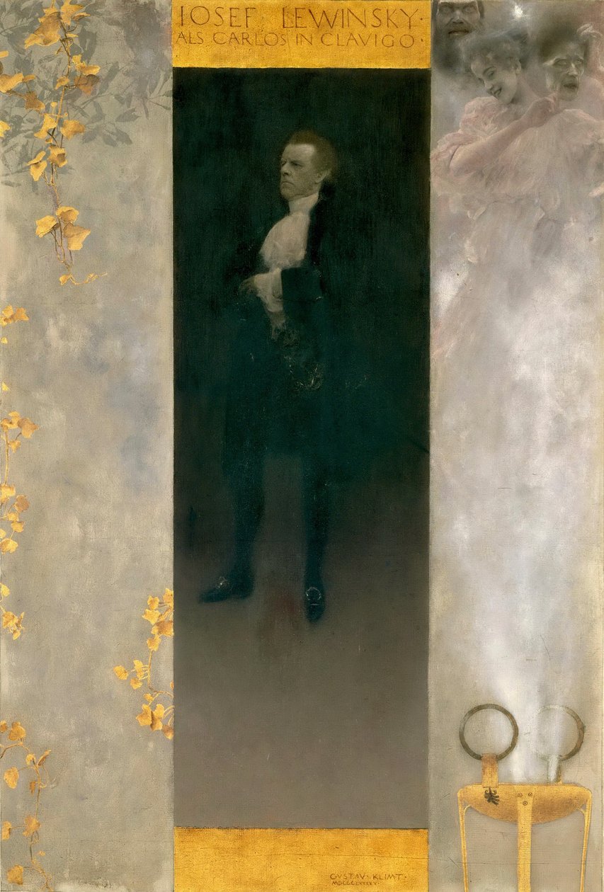 Aktor Josef Lewinsky jako Carlos, 1895 autorstwa Gustav Klimt