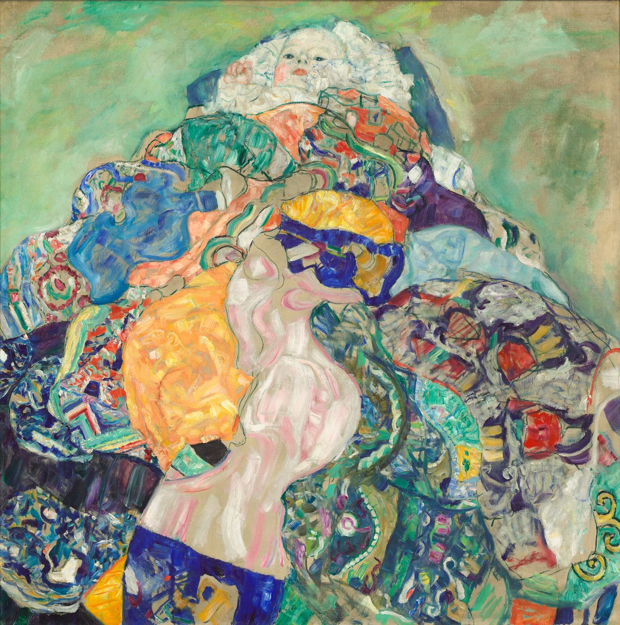 Dziecko (kołyska), 1917-18 autorstwa Gustav Klimt