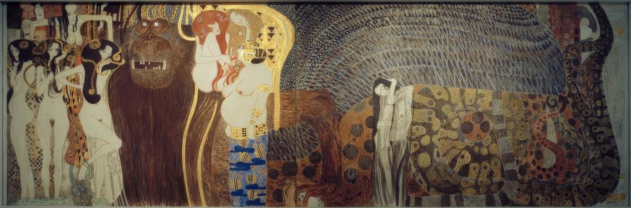 Fryz Beethovena - siły wroga autorstwa Gustav Klimt