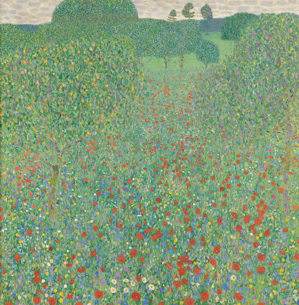 Kwitnący mak autorstwa Gustav Klimt