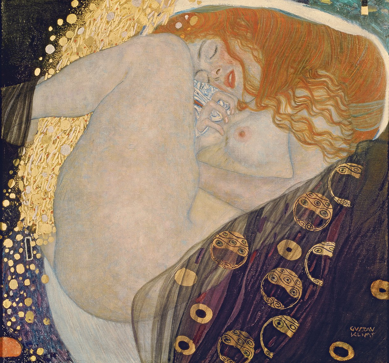 Danae autorstwa Gustav Klimt