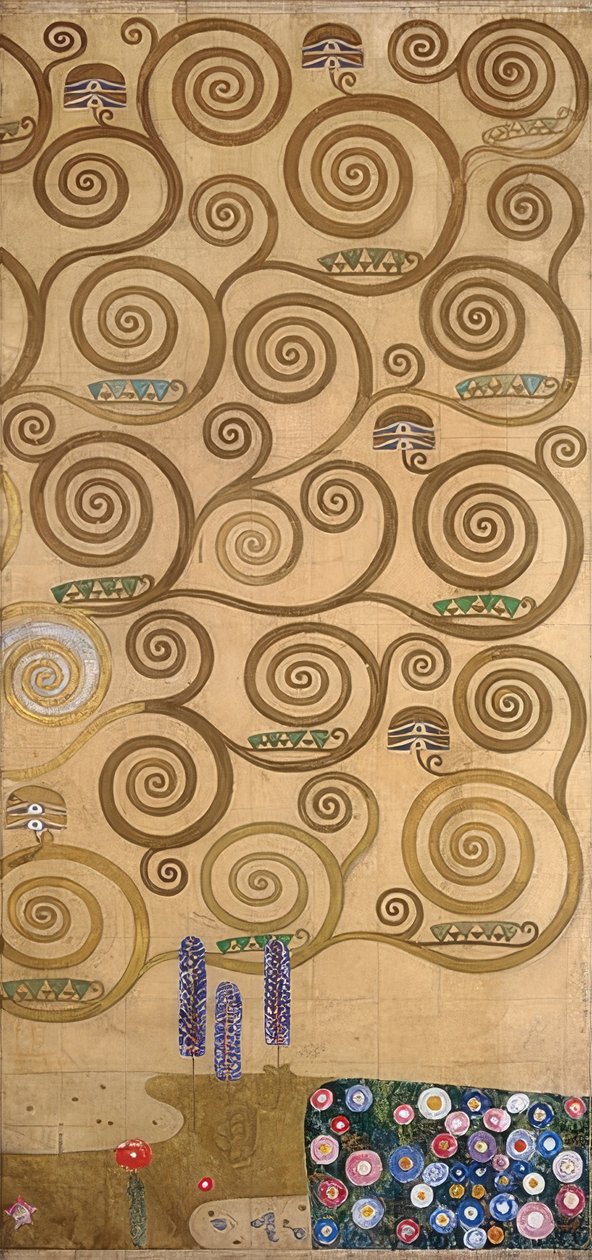 Projekt na fryz stoclet. Szczegół. 1905/09 autorstwa Gustav Klimt