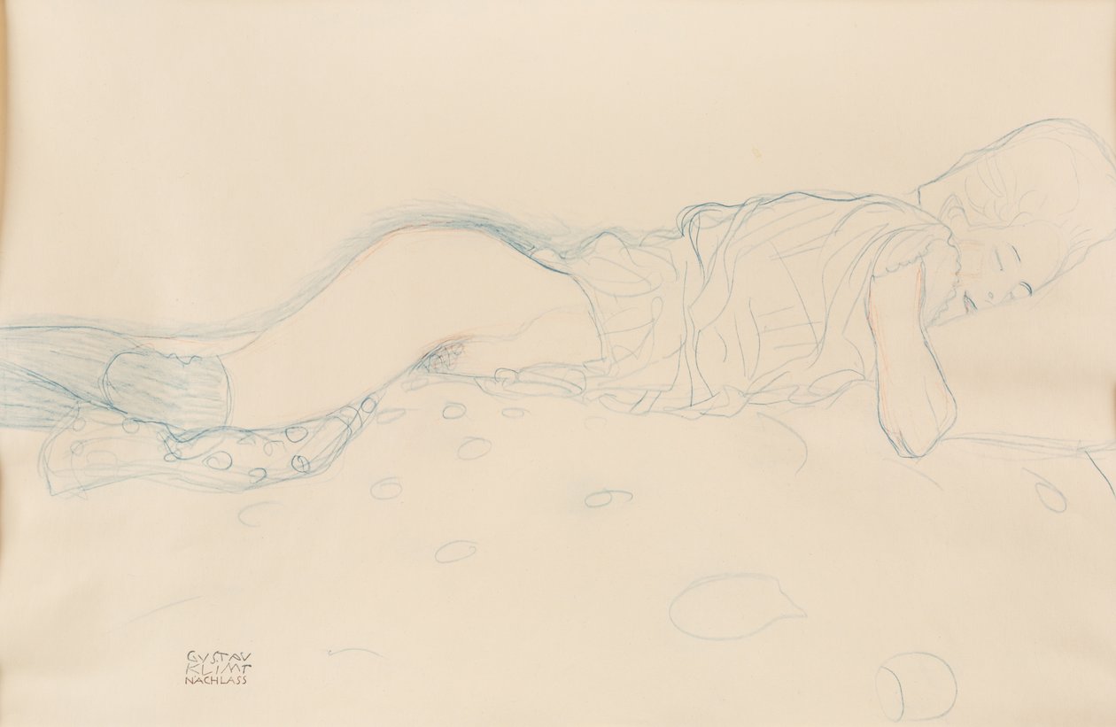Półnaga kobieta, ok. 1908. autorstwa Gustav Klimt