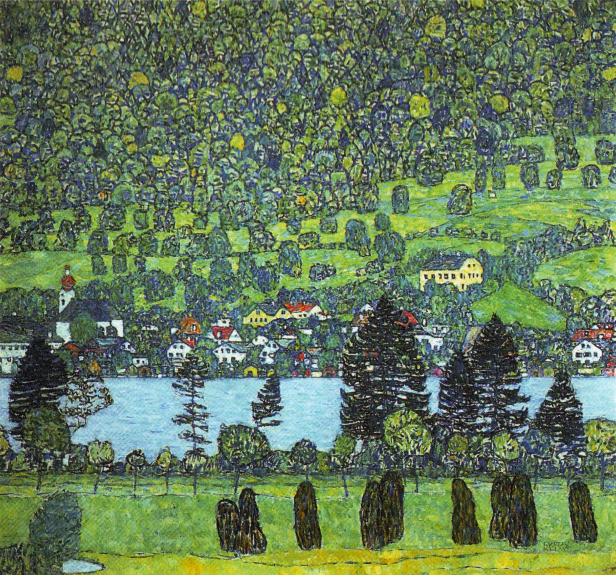 Klimt - Unterach nad jeziorem Altersee, 1916 r. autorstwa Gustav Klimt