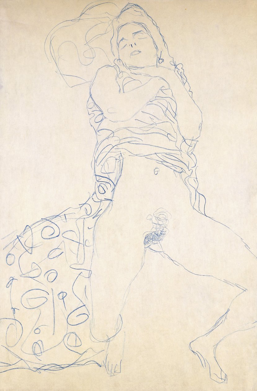Nagi; Halbakt, 1913 autorstwa Gustav Klimt