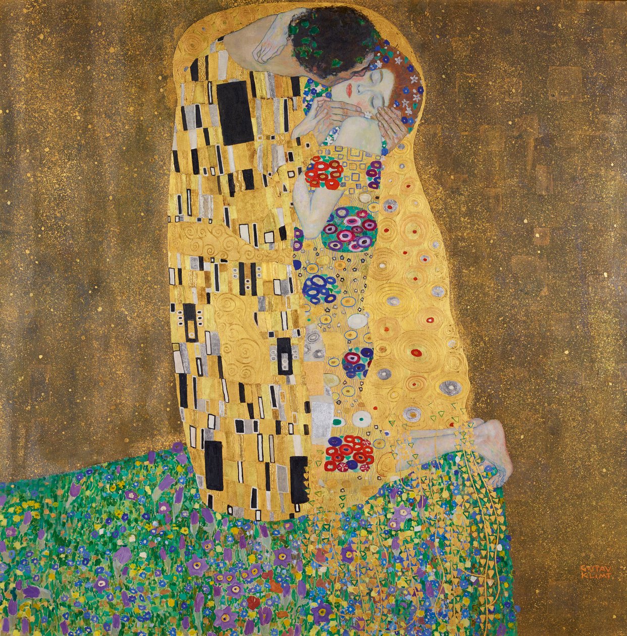 Rosyjski: "Pocałunek" Pocałunek autorstwa Gustav Klimt