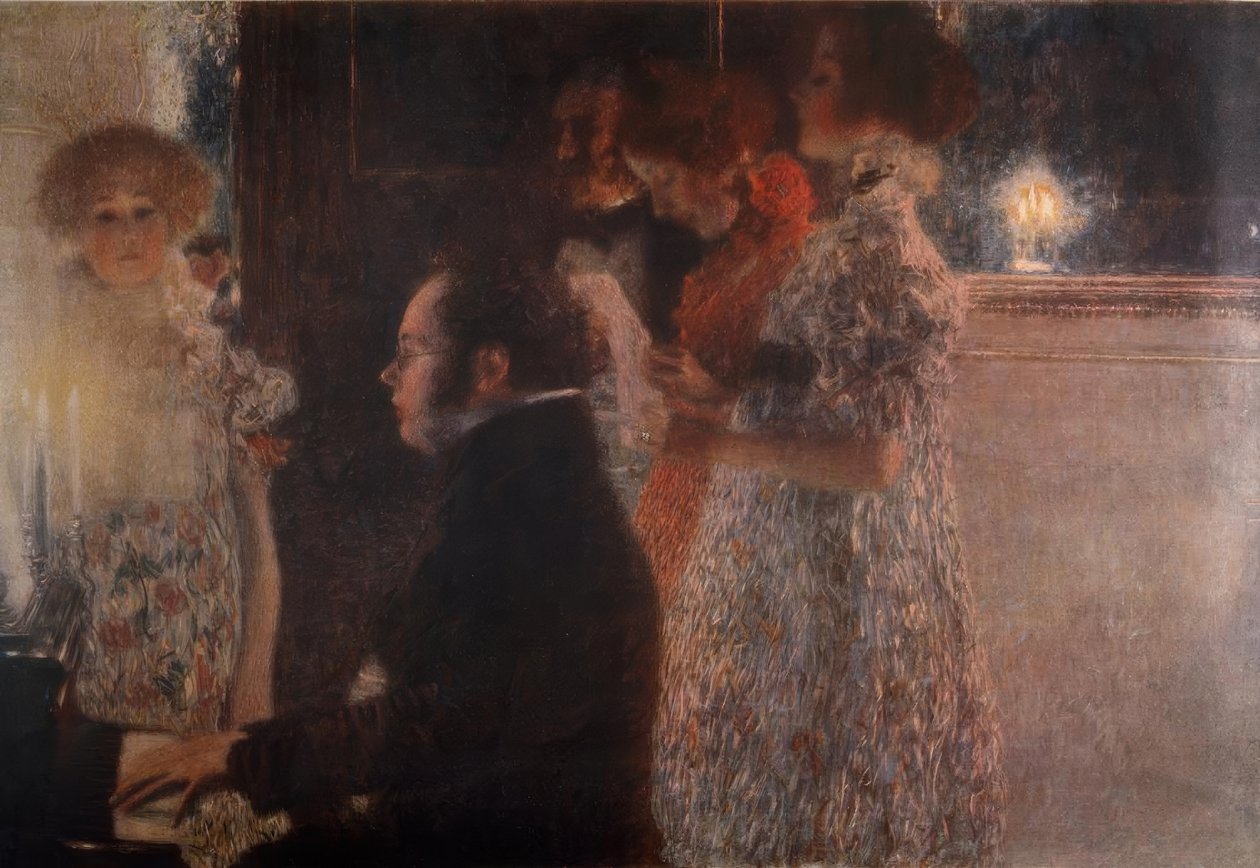 Schubert przy fortepianie autorstwa Gustav Klimt