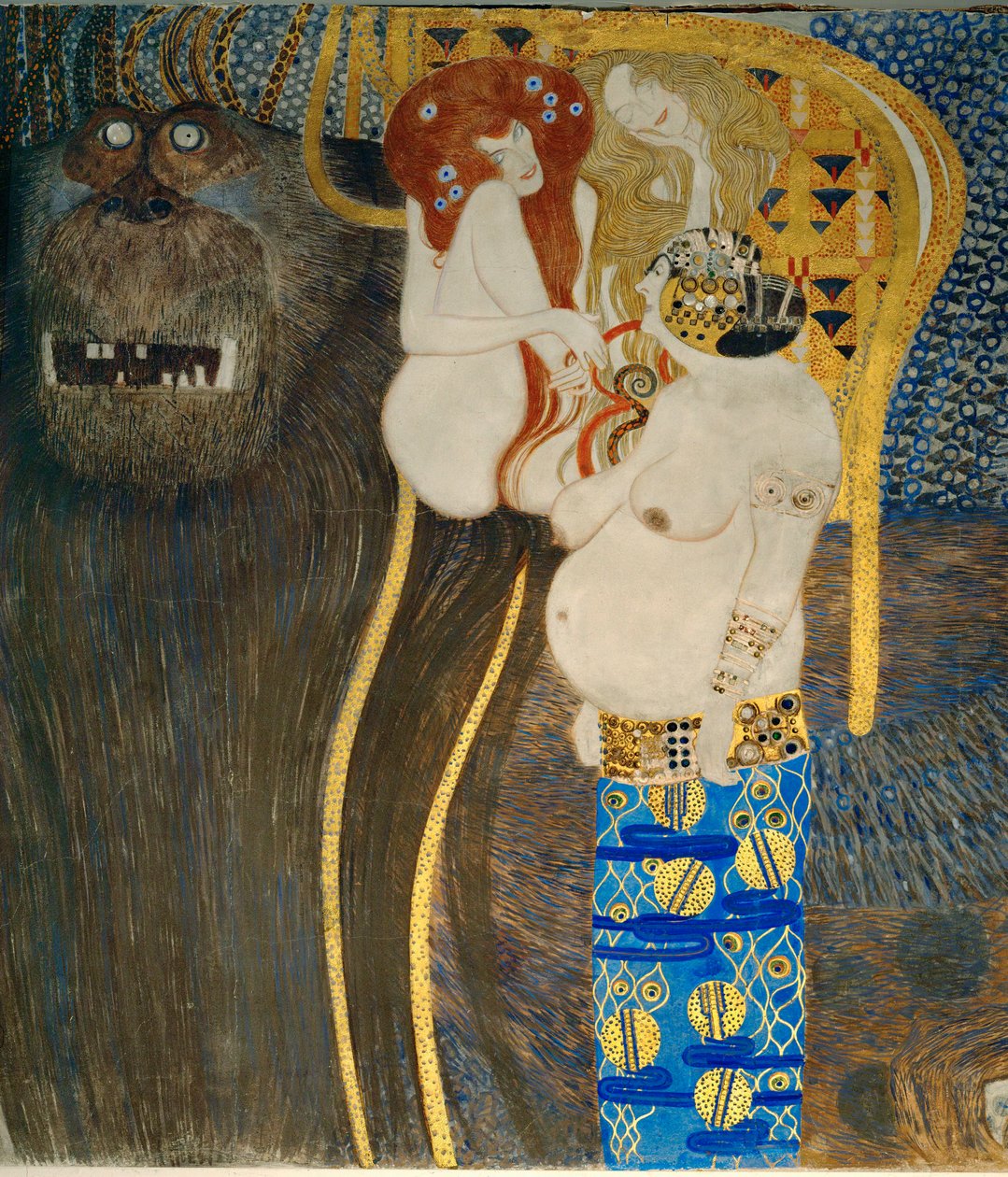 "Fryz Beethovena", szczegół autorstwa Gustav Klimt